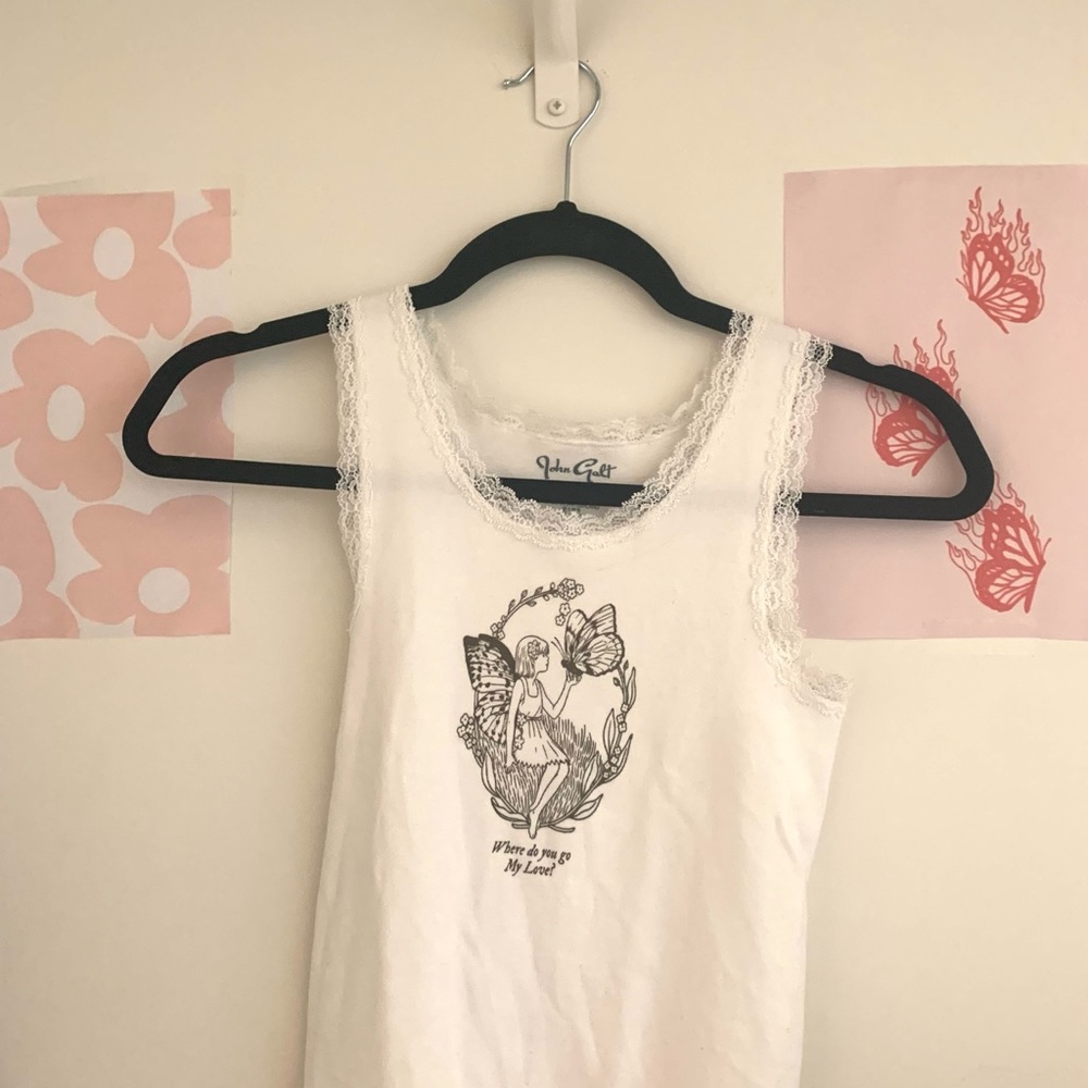 Brandy Melville Where do you go my love lace tank